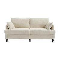 2-SITZER Sofa Chenille mit USB-Anschluss und LED-Licht 175/83/78 cm Beige - Beige, Textil (175/78/83cm) - Redom