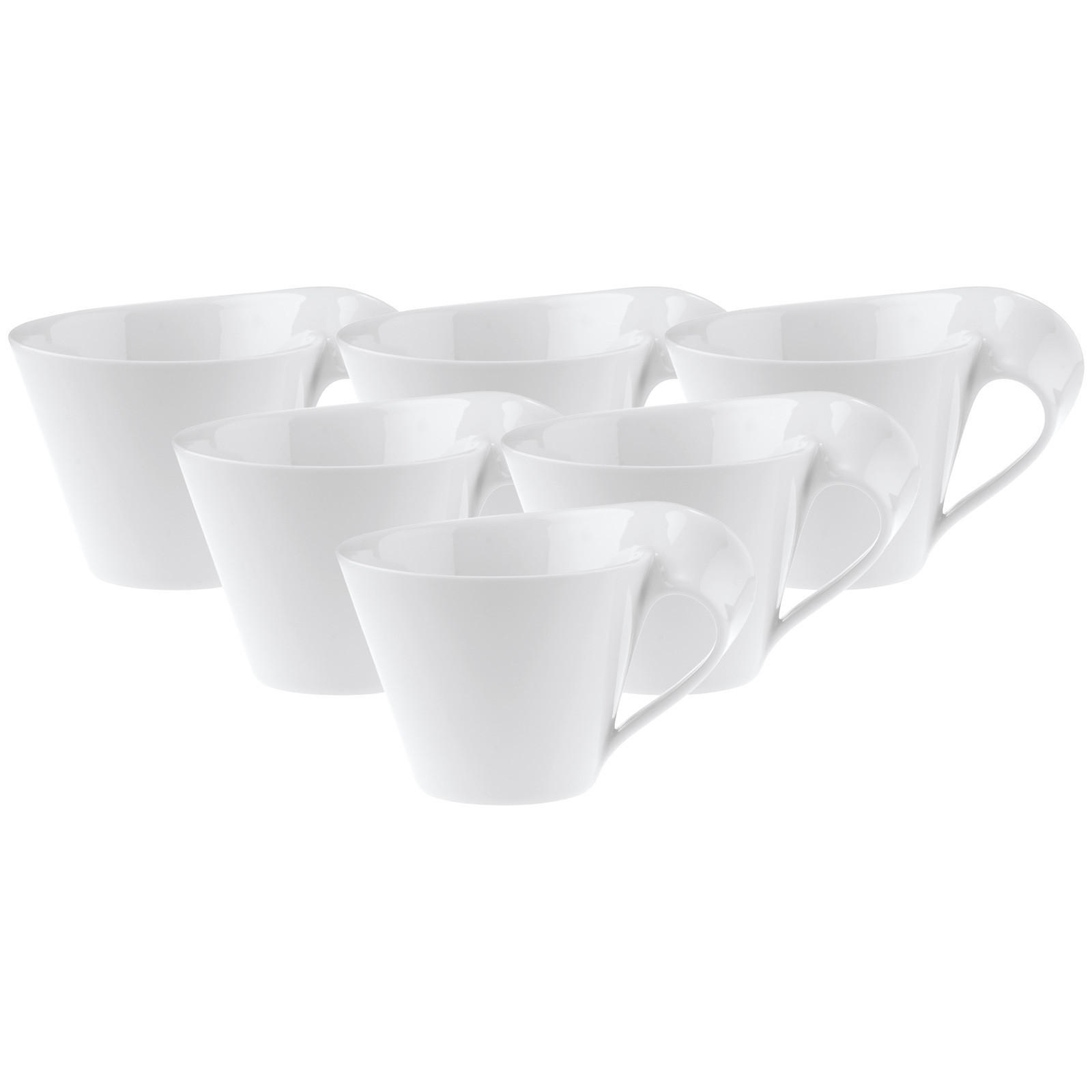 CAFÉ AU LAIT OBERTASSEN NewWave Caffè weiß 260 ml 6er Set - Weiß, Keramik (0.26L) - Villeroy & Boch