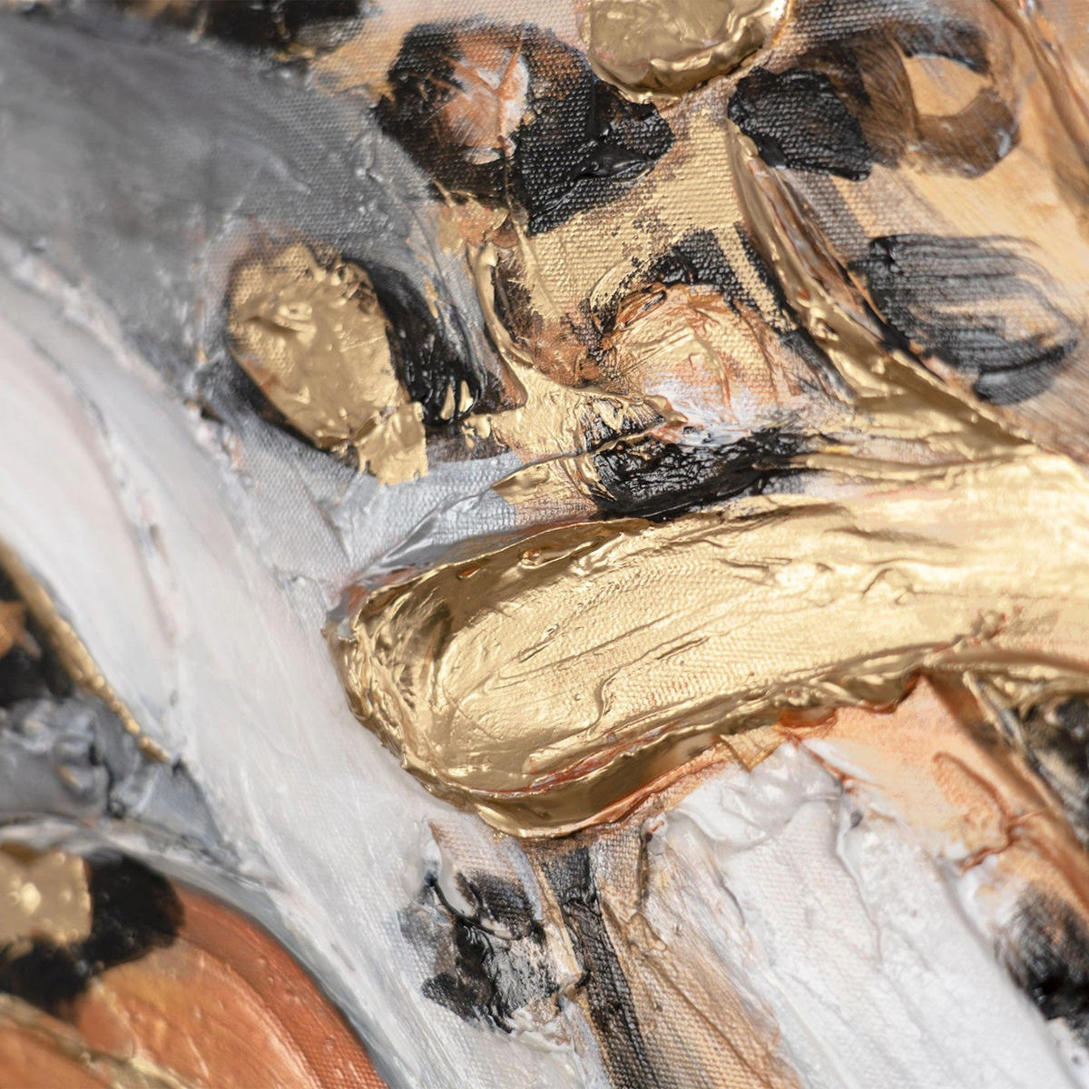 GEMÄLDE Wilde Energie II Schattenfugenrahmen Schwarz 200x100 cm - Schwarz, Holz (200/100cm) - YS-art gallery