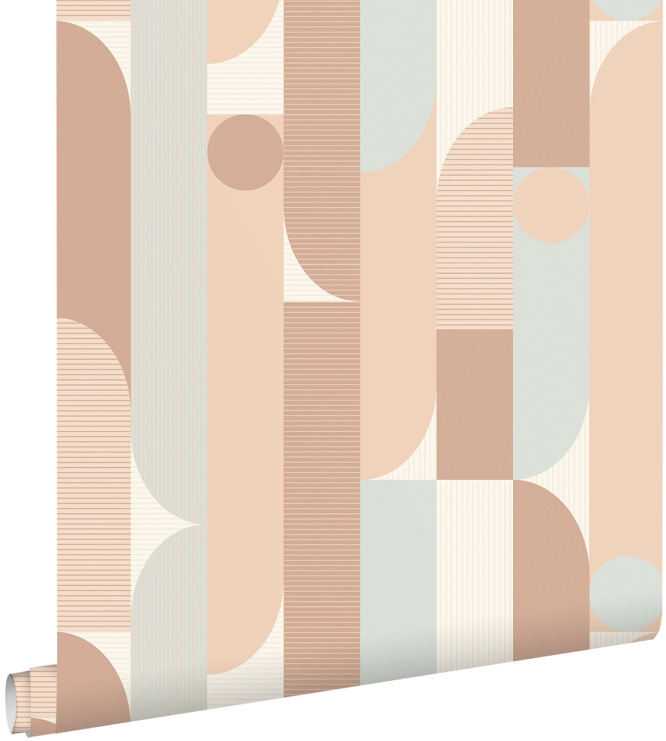 TAPETE geometrische Formen 50 x 900 cm - Braun, Papier (50/900cm) - ESTAhome