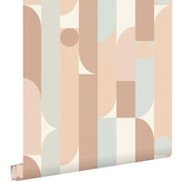 TAPETE geometrische Formen 50 x 900 cm - Braun, Papier (50/900cm) - ESTAhome