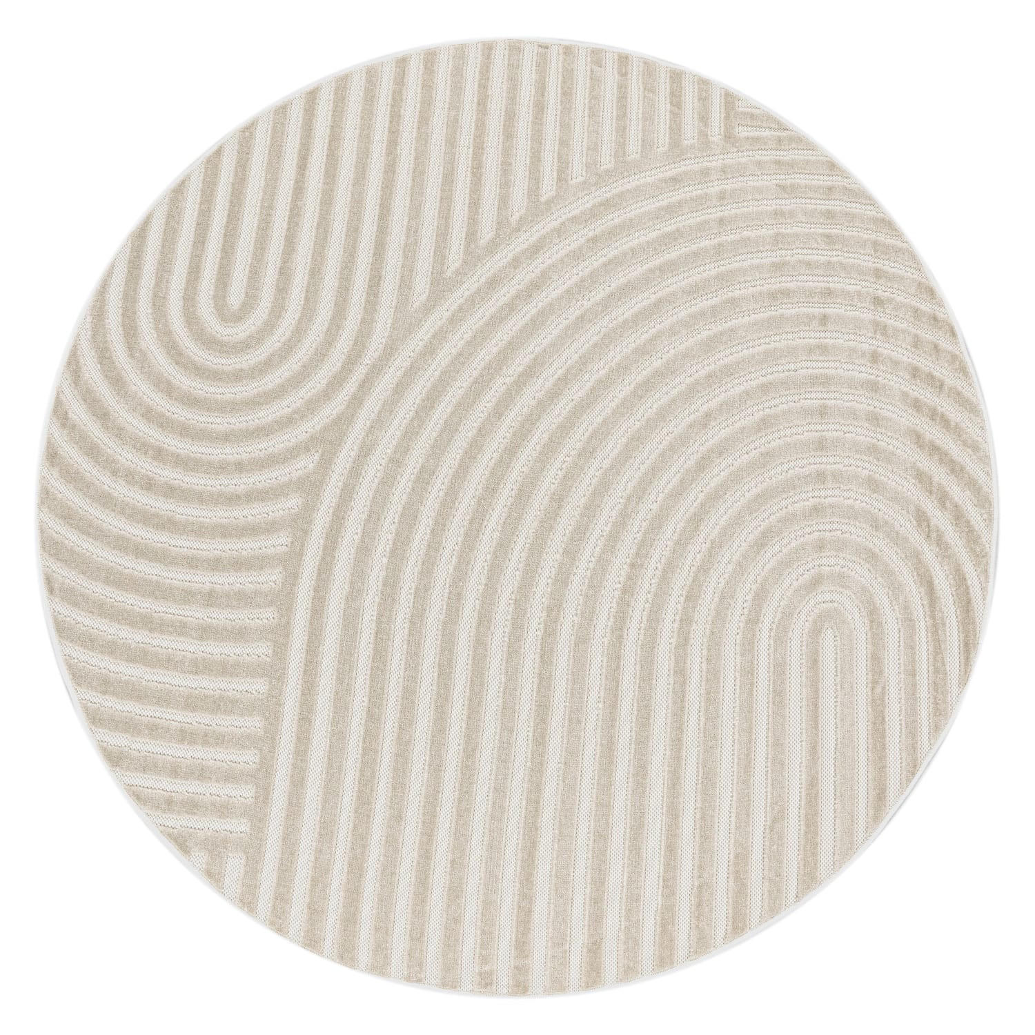 OUTDOORTEPPICH 120/120 cm Cotton 236 - Creme, Kunststoff (120/120cm) - Paco Home