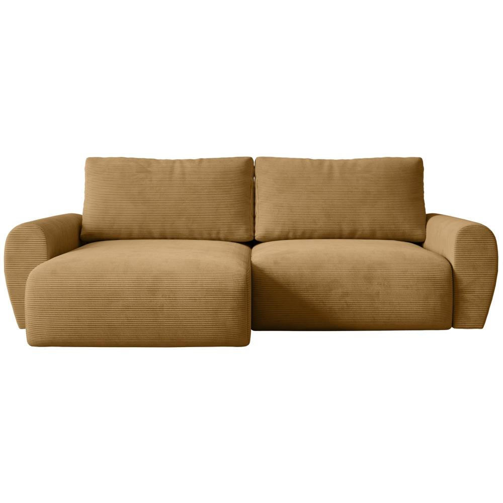 ECKSCHLAFSOFA Poss L gelb links - Gelb, Textil (253/153cm) - Beautysofa
