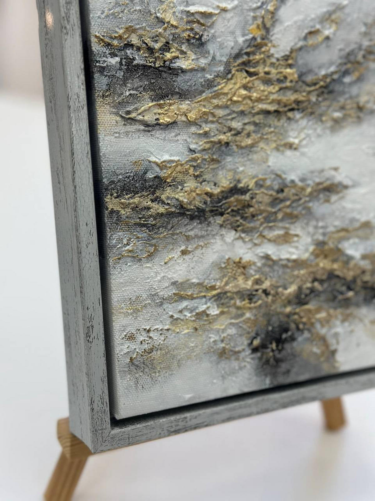 GEMÄLDE Wolkenmelodie Schattenfugenrahmen Grau 20x15 cm - Grau, Holz (20/15cm) - YS-art gallery