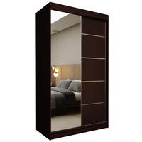 SCHWEBETÜRENSCHRANK MIRELLA 120/216/61 cm 2-türig mit Spiegel Wengefarben - Wengefarben, Holzwerkstoff (120/216/61cm) - MASSENO