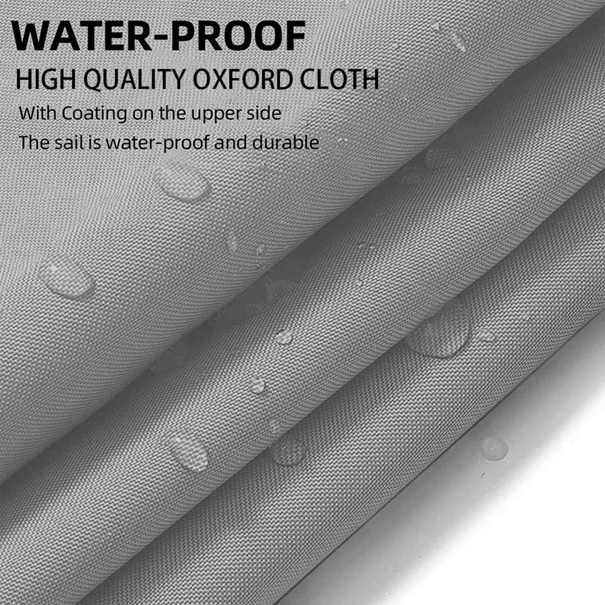 SONNENSEGEL Dreieck 3 x 3 x 3 m Wasserdicht Grau mit Befestigungsset - Grau, Textil (300/300cm)