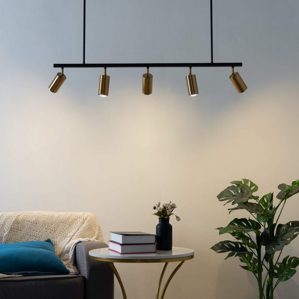 HÄNGELEUCHTE Tatiana, Schwarz und gold, 110cm - Goldfarben, Metall (110/110/110cm) - KOSILUM