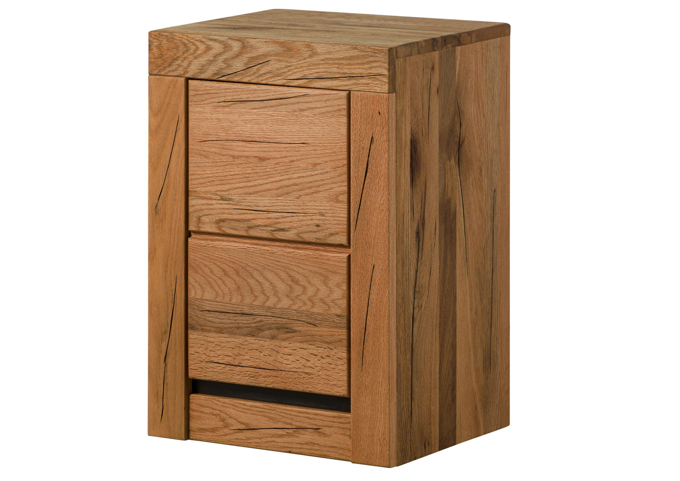 HÄNGESCHRANK Wildeiche / Zerreiche 44x35x63 natur geölt MONTREUX #57 - Braun, Holz (44/63/35cm) - Massivmoebel24
