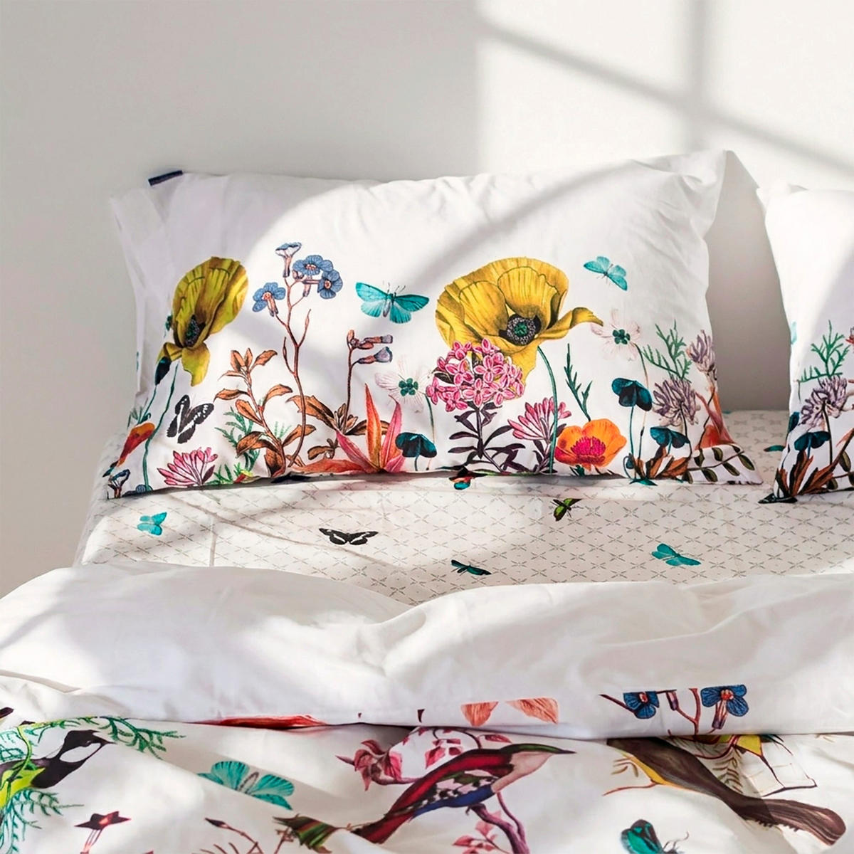 KISSENBEZUG Birds of paradise 80x80 cm - Multicolor, Textil (80/80cm) - Happy Friday