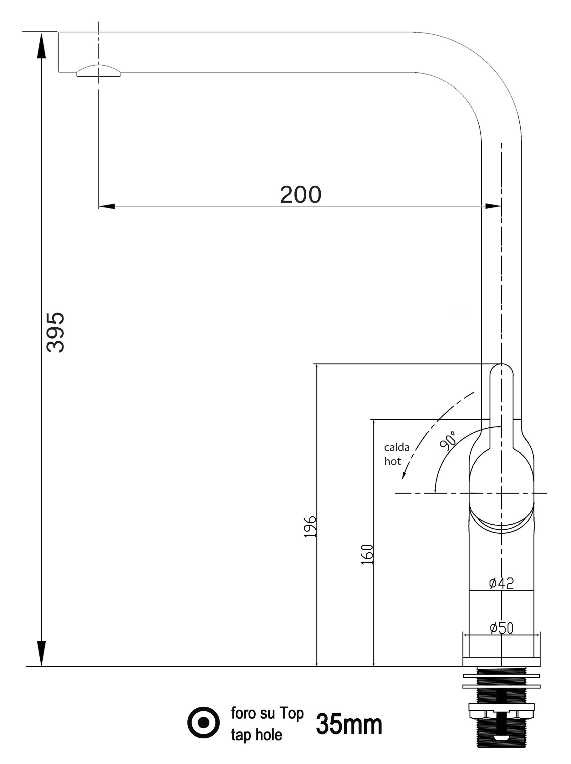 KÜCHENARMATUR, Verchromt und Sand Granit, 360° schwenkbar - Chromfarben, Metall (20/39.5/20cm) - VIZIO