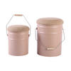 HOCKER Set Buckets 31/31/39 cm - Braun, Metall (31/39/31cm) - Leitmotiv
