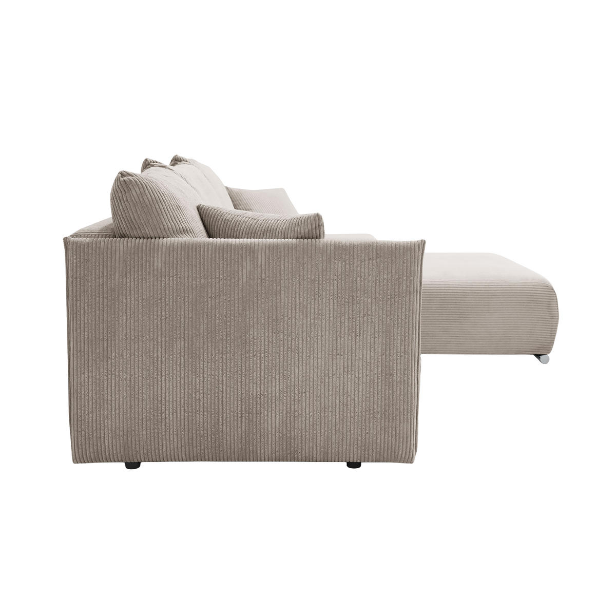 ECKSOFA TRAWANGA L mit Schlaffunktion, Creme - Creme, Textil (246/188cm) - Fedve
