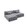 ECKSOFA mit Schlaffunktion Grau - Hellgrau, Textil (236/148cm) - Furnisell