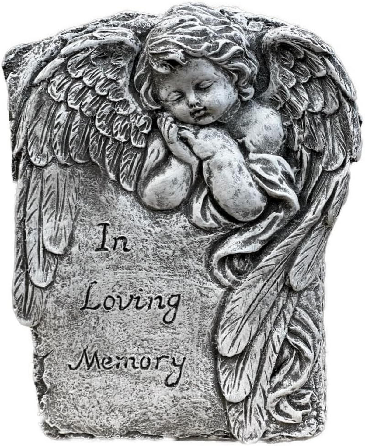 STEINFIGUR Engel In Loving Memory frostfest Steinguss Stein - Grau, Stein (19/25/8cm) - stoneandstyle