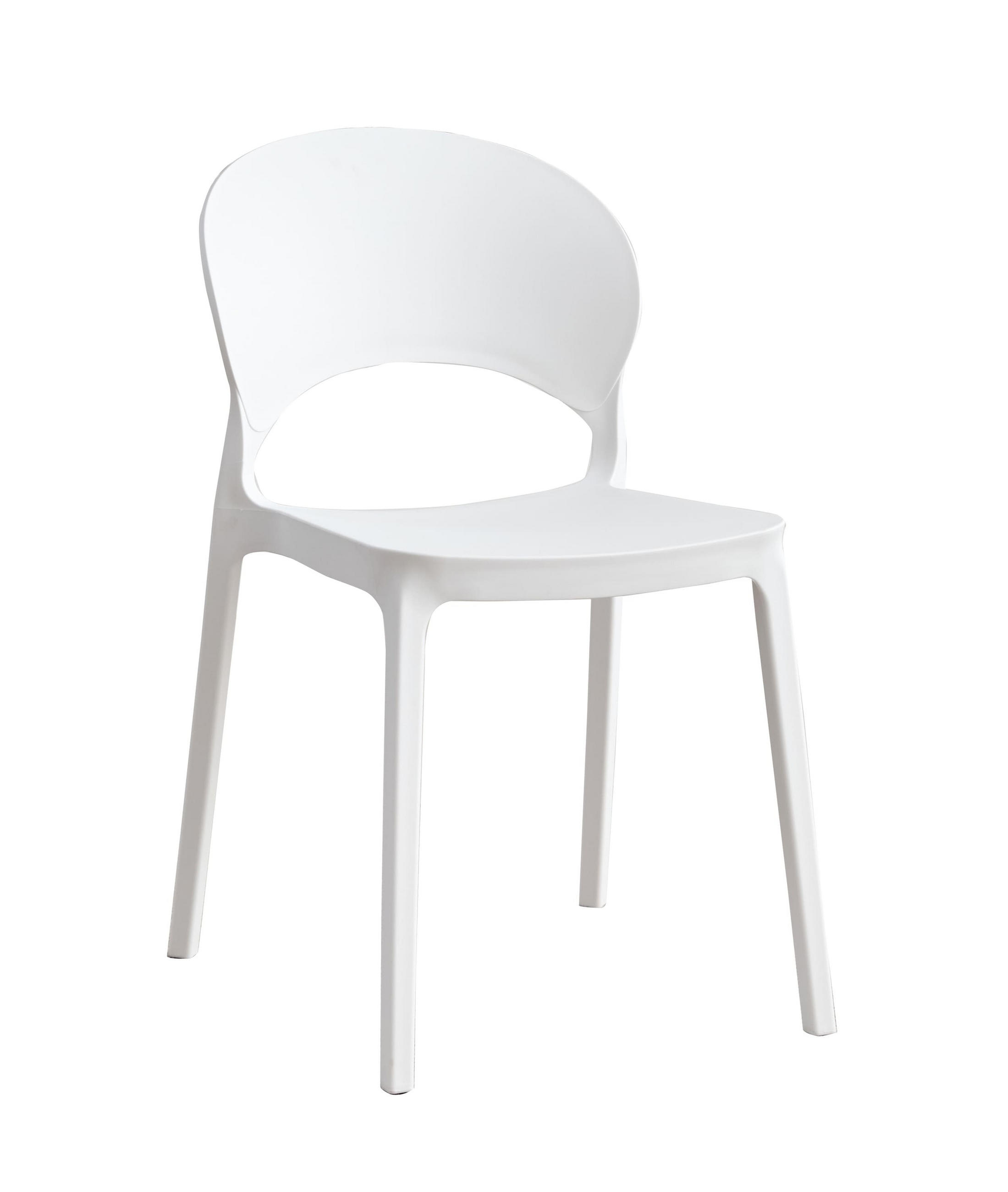 STAPELSTUHL Quito 47x58x78 cm, Kunststoff, Weiß - Weiß, Kunststoff (47/78/58cm) - dasmöbelwerk