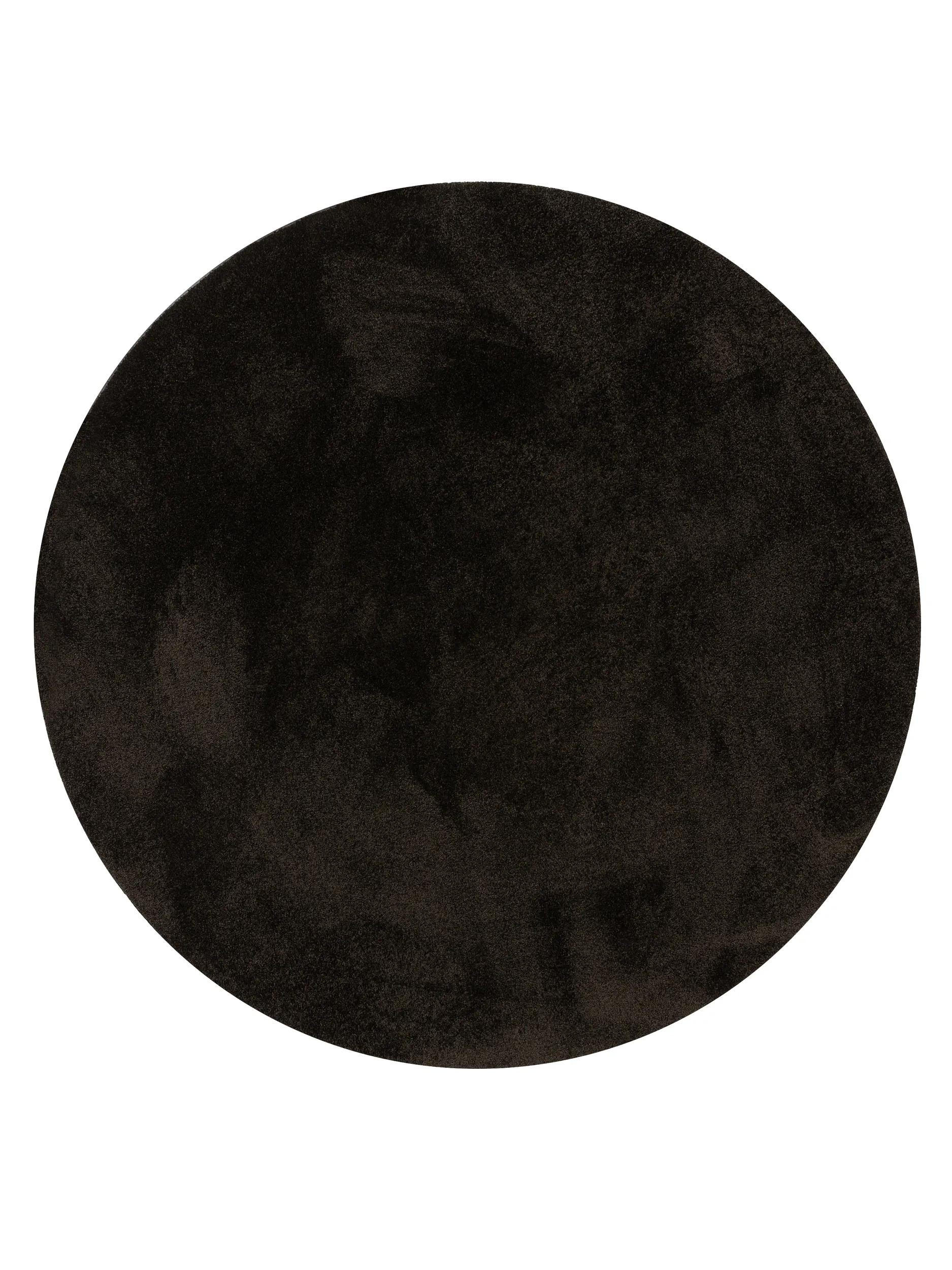 TEPPICH Nina waschbar ø 200 cm rund - Anthrazit, Kunststoff (200/200cm) - benuta Nest