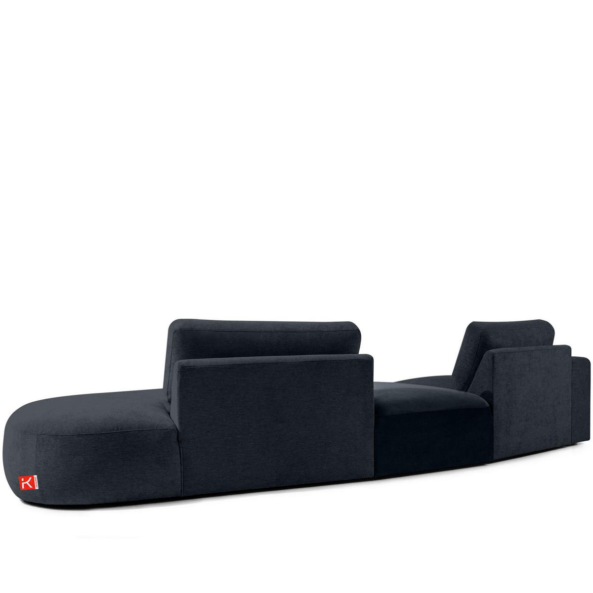 4-SITZER ECKSOFA ZUCCO Chenille rechts, Dunkelblau - Dunkelblau, Textil (350/84/105cm) - KONSIMO®