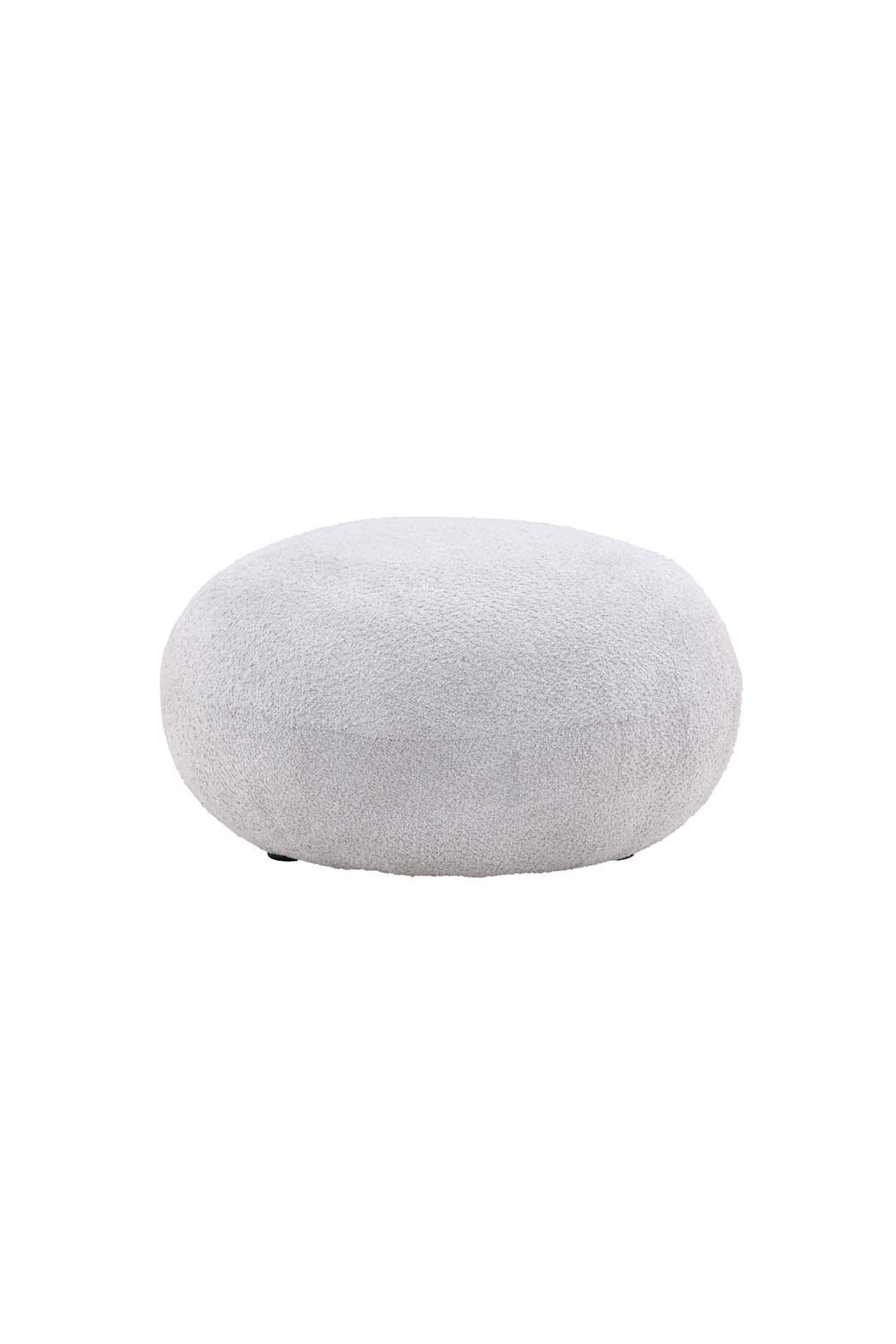 POUF, Bologna, Grau, Kunstfell, 74 x 74 x 40 cm - Grau, Textil/Fell (74/40/74cm) - ebuy24