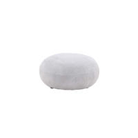 POUF, Bologna, Grau, Kunstfell, 74 x 74 x 40 cm - Grau, Textil/Fell (74/40/74cm) - ebuy24