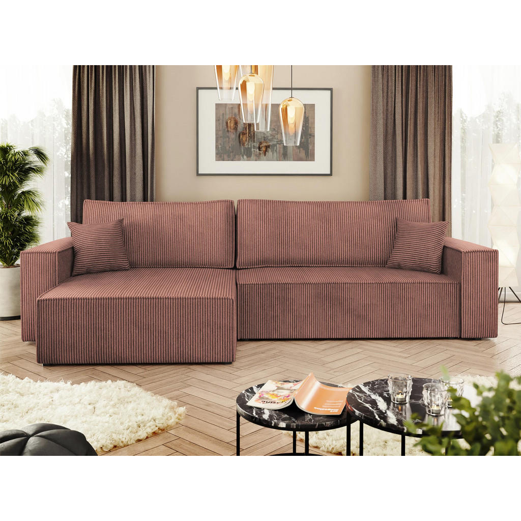 Thumbnail - Mirjan24 Ecksofa, Rosa, Textil, 6-Sitzer, L-Form,L-Form, 272x145 cm, Wohnzimmer, Sofas & Couches, Wohnlandschaften, Ecks...