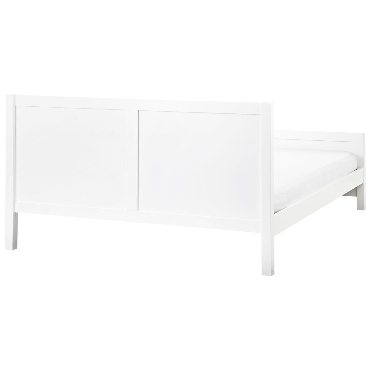 BETT mit Lattenrost 180x200 cm Weiß Champagnat - Weiß, Holz (180/200cm) - Beliani