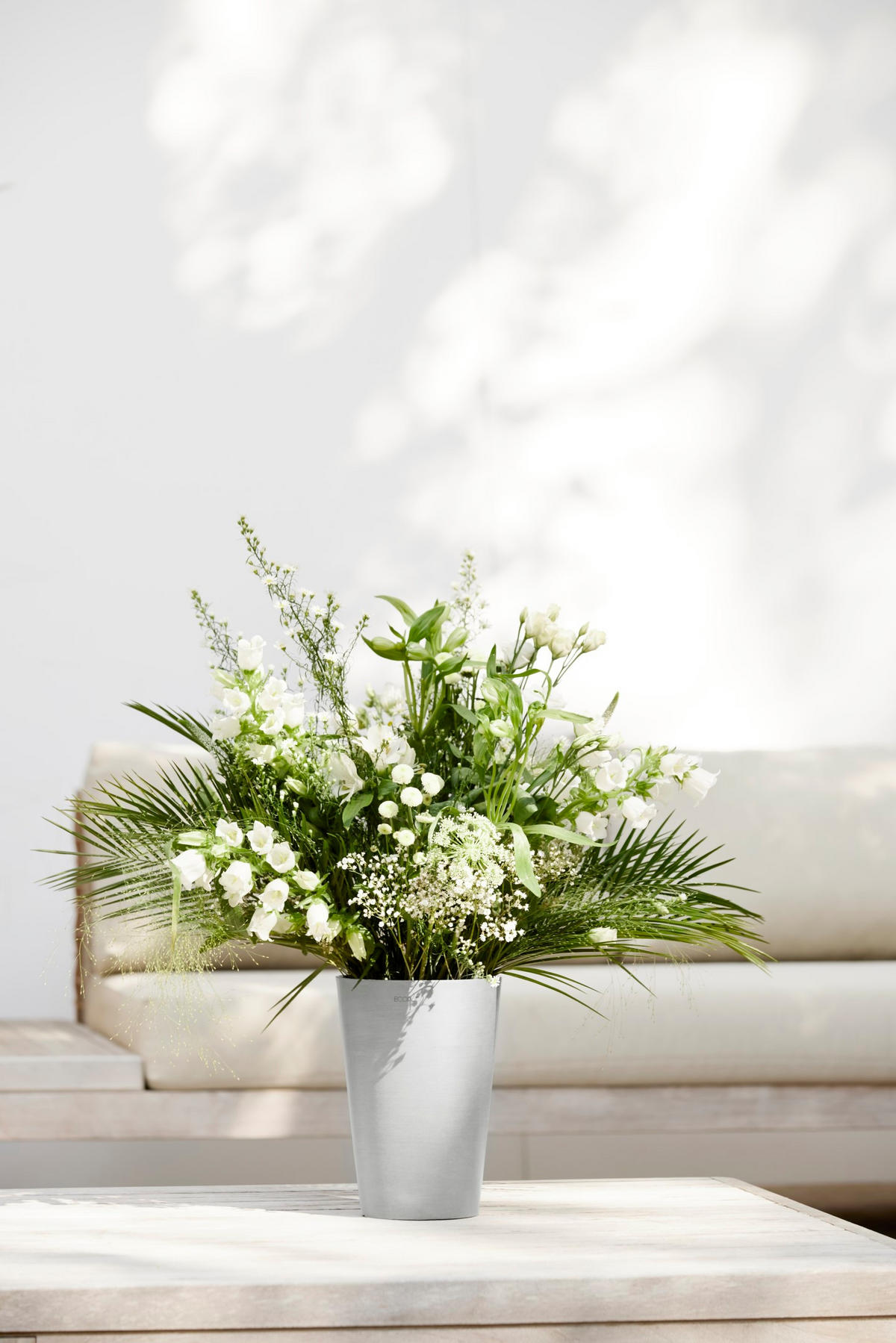 BLUMENTOPF Pisa 17,8/25,2 cm Hellgrau - Hellgrau, Kunststoff (17.8/25.2cm) - Ecopots