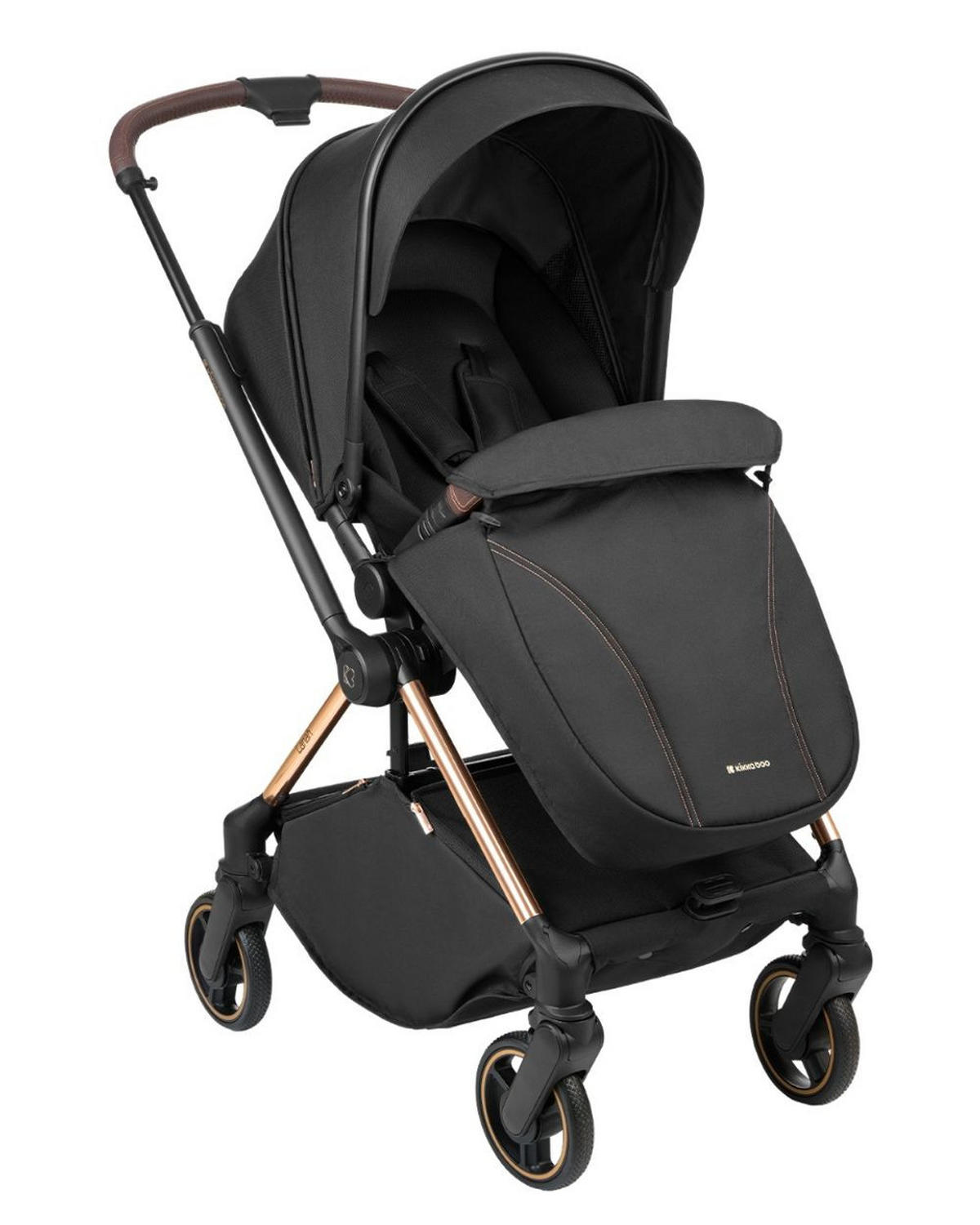 KINDERWAGEN Lanah 2 in 1 schwarz Babywanne, Rückenlehne verstellbar, bis 22 kg - Schwarz, Metall (69/51/106cm) - Kikka boo