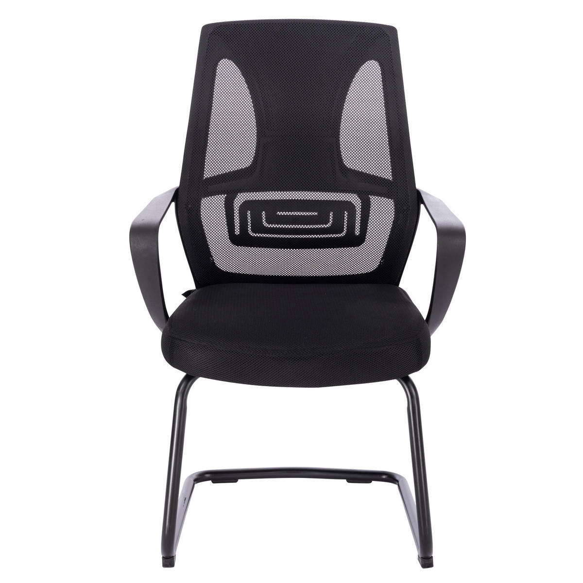 BESUCHERSTUHL DELTA 2er Set Stoffbezug Schwarz - Schwarz, Textil (60/100/53cm) - SVITA