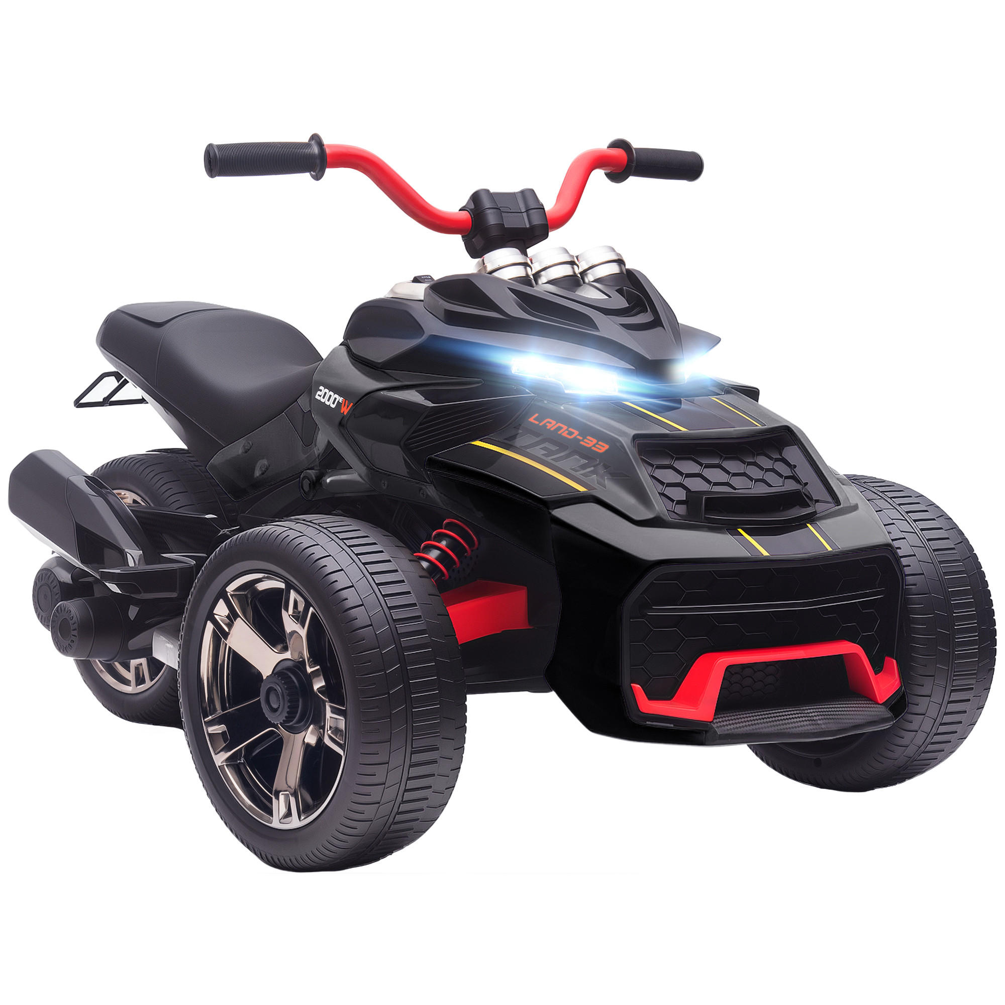 ELEKTRO-QUAD DE-13071 2 Motoren Schwarz - Schwarz, Metall (113/74/63cm) - ComfortXL