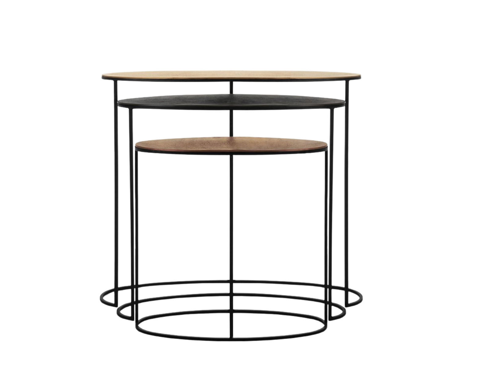 BEISTELLTISCH Emily Metall 90 cm / 35 cm Multi - Goldfarben, Metall (35/90/80cm) - Villa Möbel