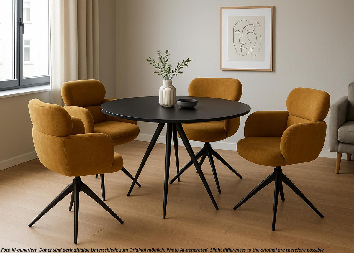 ESSZIMMERSTUHL Gelb - Gelb, Textil (61/86/69cm) - MCW