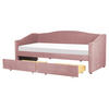 TAGESBETT mit Stauraum 90x200 cm Rosa Vittel - Pink, Textil (90/200cm) - Beliani