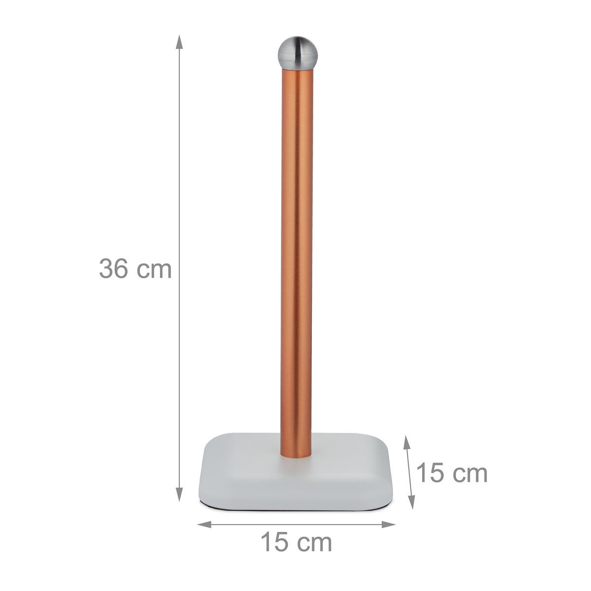 KÜCHENROLLENHALTER - Multicolor, Metall (15/36/15cm) - Relaxdays