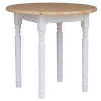ESSTISCH Runder Kiefer Weiss/Lackiert, 90cm - Kieferfarben, Holz (90/90/75cm)