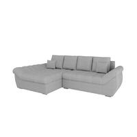 ECKSOFA ZAYA mit Schlaffunktion L-Form, Sofa mit Bettkasten, Wohnzimmersofa, Couch, Soffa, Bettsofa, LINKS- Hellgrau - Hellgrau, Holz (279/175cm) - Homesy