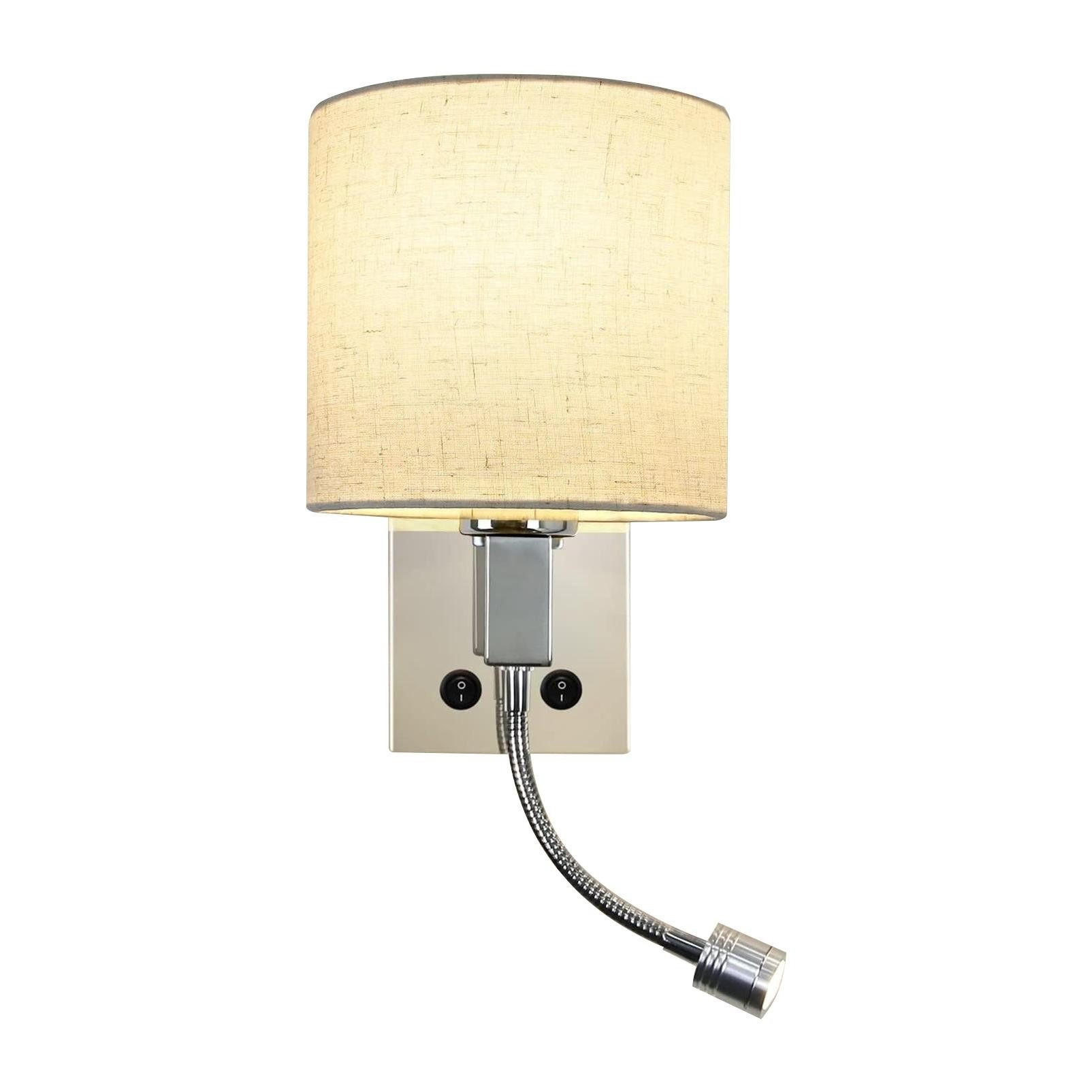 LED-WANDLEUCHTE Yarnall 41/19.5/19.5cm - Weiß, Metall (19.5/19.5/41cm) - Nettlife