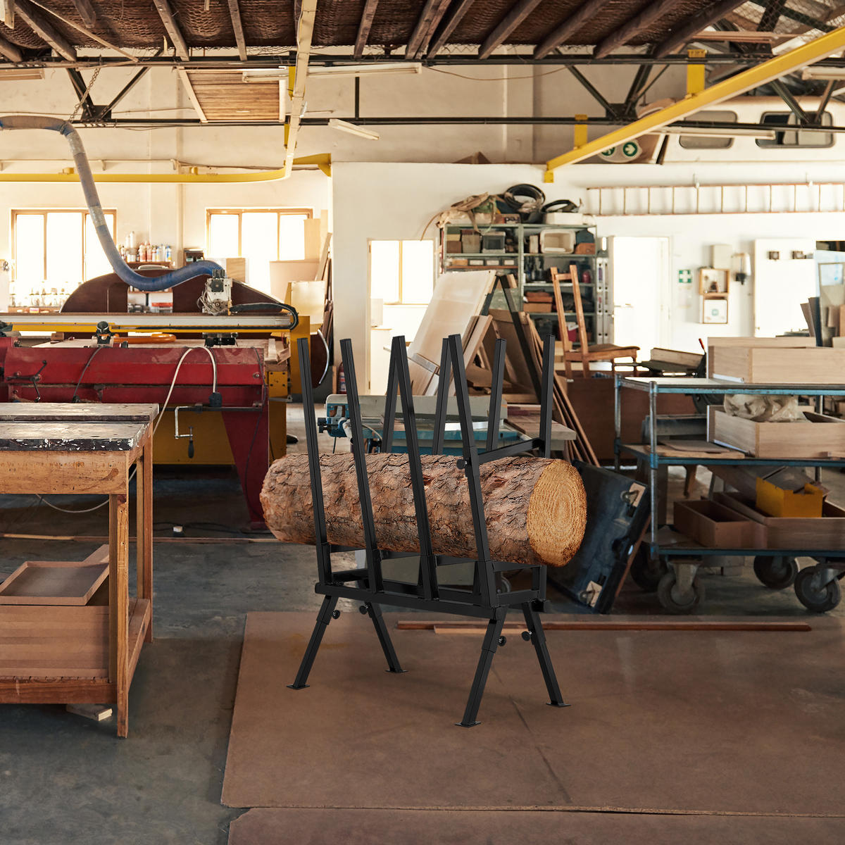 SÄGEBOCK - Schwarz, Metall (50/77.5/112cm) - Relaxdays