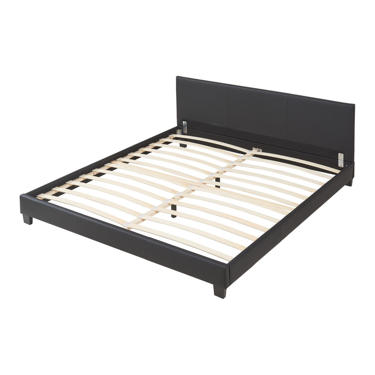 POLSTERBETT Albacete mit Matratze - Schwarz, Textil (180/200cm) - Corium