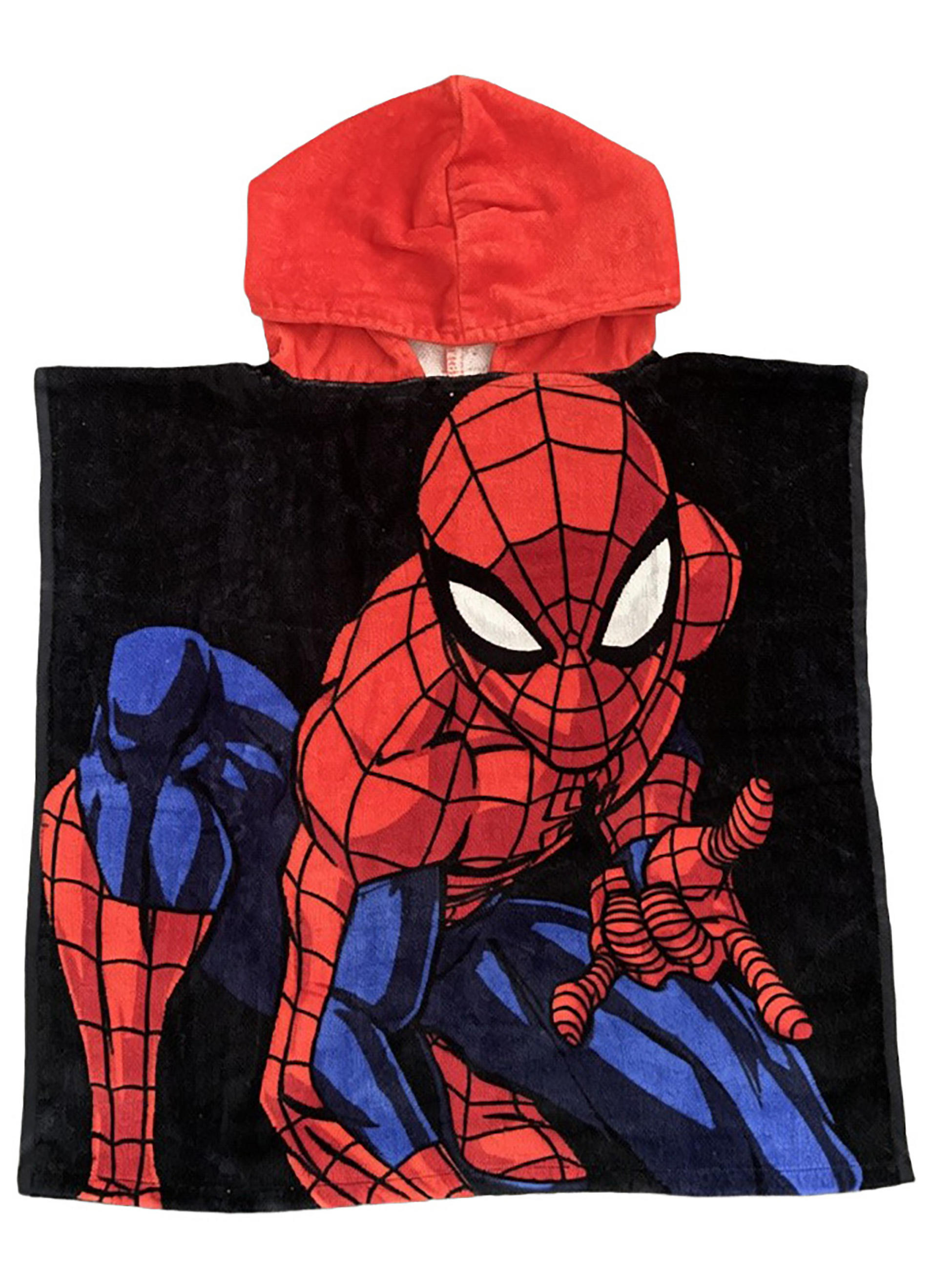BADEPONCHO Marvel Spiderman Rot/Blau 50 x 100 cm - Multicolor, Textil (Einheitsgrößenull) - Marvel