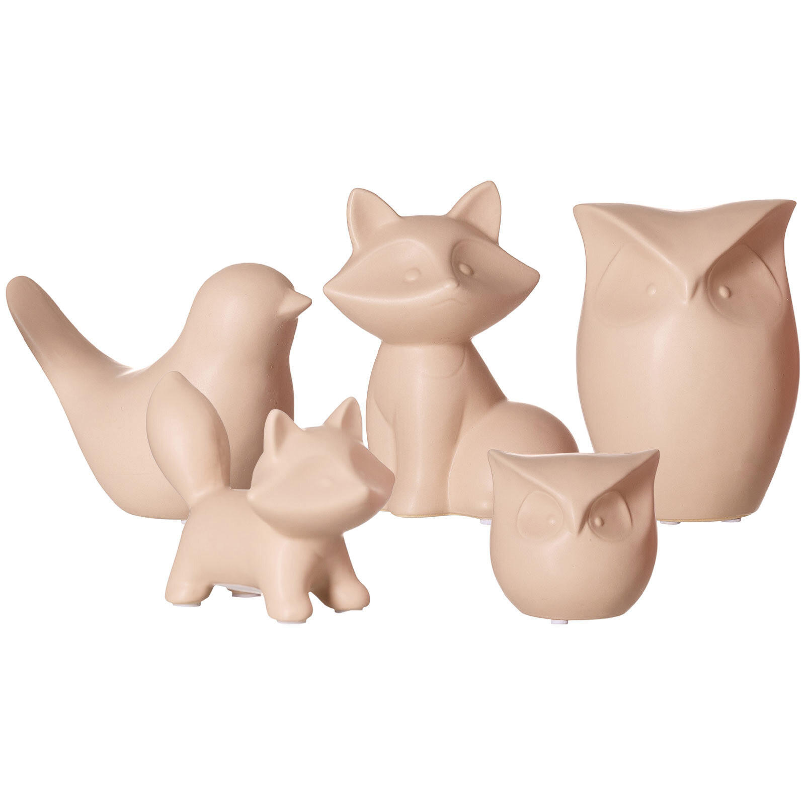 DEKOFIGUREN-SET TIERE Tiere creme 5er Set - Creme, Keramik (2/2/2cm) - Ritzenhoff Breker