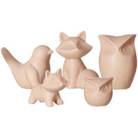 DEKOFIGUREN-SET TIERE Tiere creme 5er Set - Creme, Keramik (2/2/2cm) - Ritzenhoff Breker