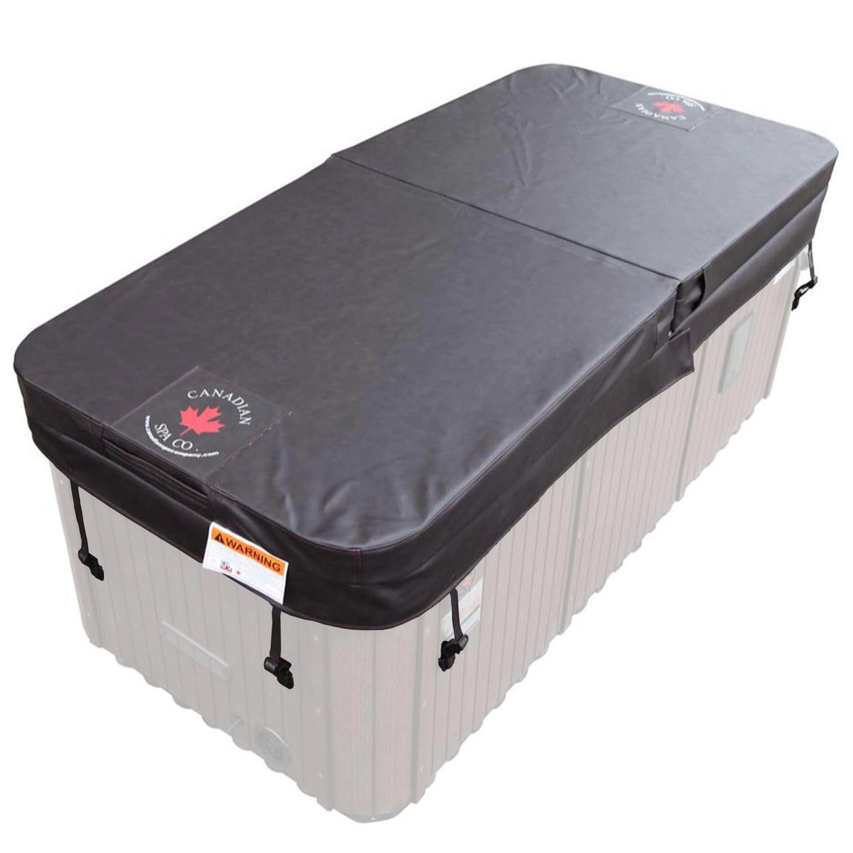 WHIRLPOOL ISOLIERABDECKUNG Yukon braune Whirlpool-Abdeckung - Braun, Leder (100/213cm) - Canadian Spa Company