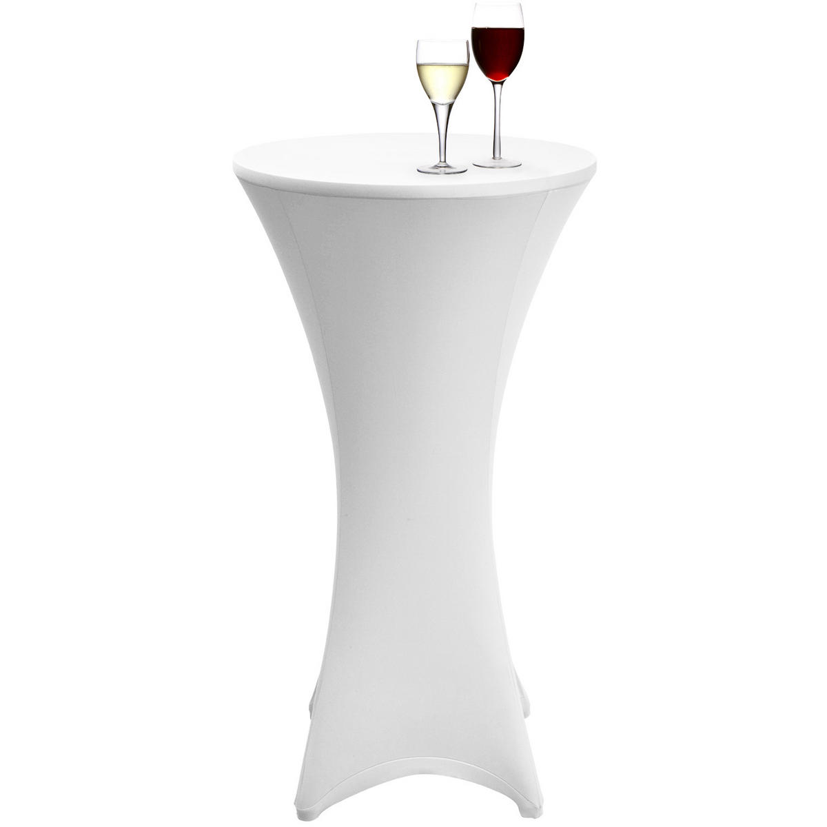 STEHTISCHHUSSE Stella Ø 60 cm Weiß - Weiß, Textil (60/120cm)