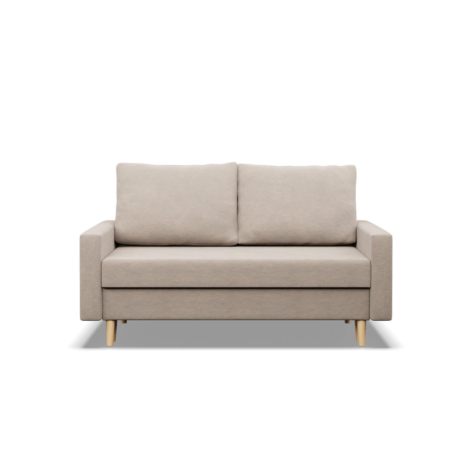SOFA 2-SITZER MIT SCHLAFFUNKTION BLANK, Beige - Beige, Textil (152/92/92cm) - Mebligo
