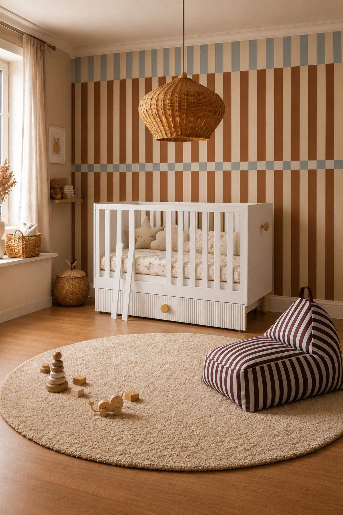 GITTERBETT Bebella - Weiß, Naturmaterialien (60/120cm) - kiki design