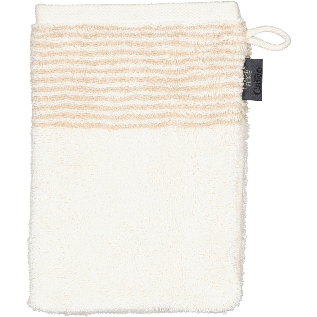 WASCHLAPPEN LUXURY HOME TWO-TONE 590 NATUR - 36 - Beige, Textil (16/22cm) - Cawoe