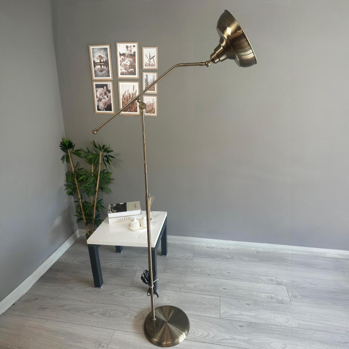 STEHLAMPE Korex 165 Cm - Messingfarben, Metall (35/35/167cm) - Bamyum