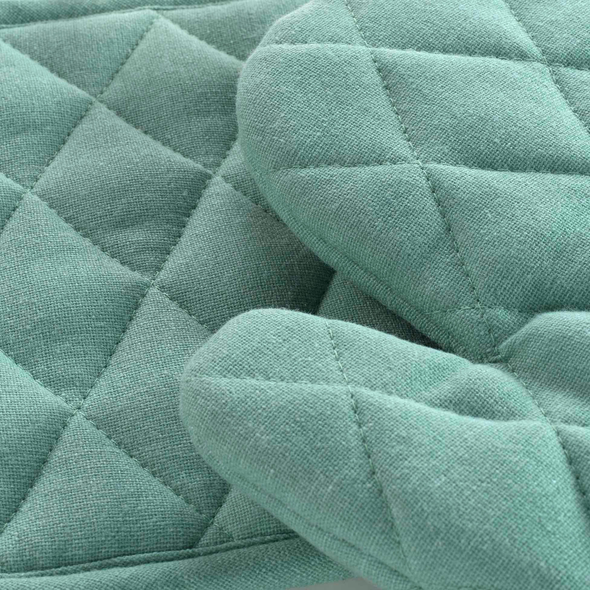 KÜCHENHANDSCHUH UND UNTERSETZER Ardenia 18/28 cm - Grün, Textil (28/20cm) - Douceur d´intérieur