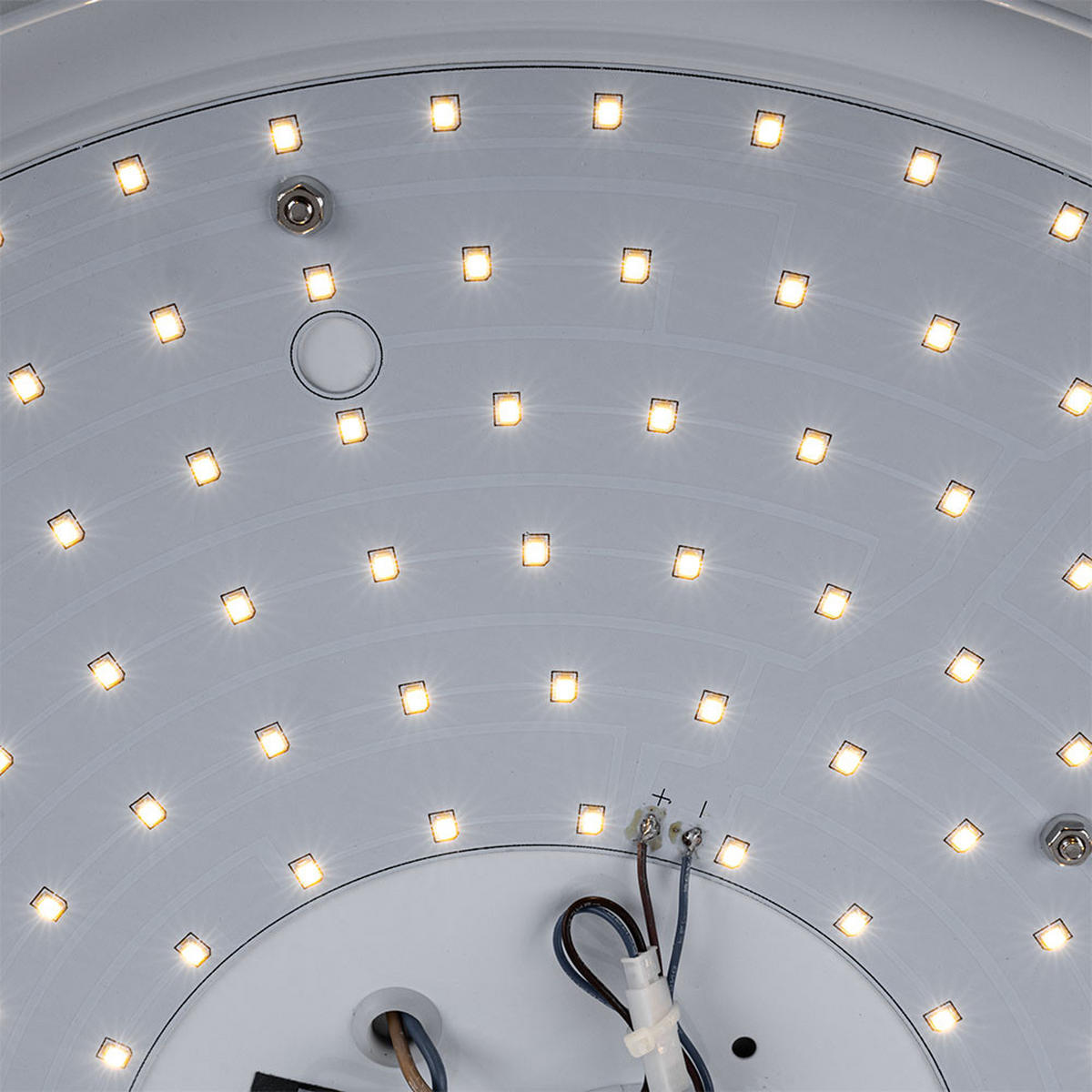 LED DECKENLEUCHTE Augustus Weiß Acryl satiniert - Weiß, Metall (47.5/47.5/5.5cm) - Globo Lighting