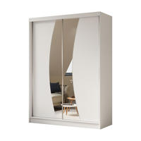 SCHWEBETÜRENSCHRANK VOCE 160/216/61 cm 2-türig mit Spiegel Weiß - Weiß, Holzwerkstoff (160/216/61cm) - MASSENO
